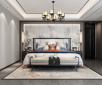 New Chinese Style Bedroom-ID:503111669