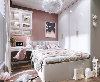 Simple European Style Girl's Room Daughter's Room-ID:748158344