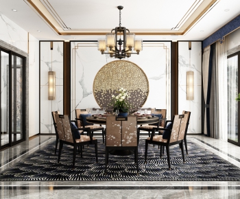 New Chinese Style Dining Room-ID:730058249