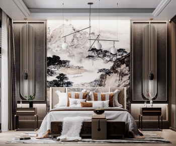 New Chinese Style Bedroom-ID:853108249