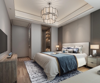 New Chinese Style Bedroom-ID:854103194