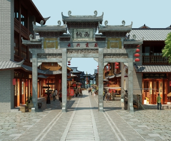 Chinese Style Ancient Architectural Buildings-ID:462193579