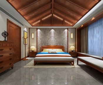 New Chinese Style Bedroom-ID:585682629