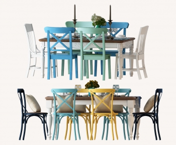 Mediterranean Style Dining Table And Chairs-ID:628004267