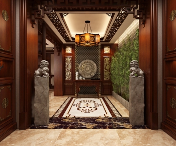 Chinese Style A Living Room-ID:956820313