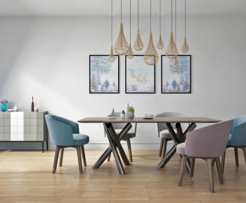 Nordic Style Dining Table And Chairs-ID:445567536