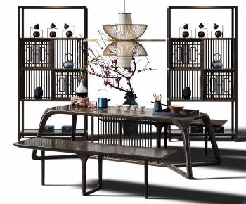 New Chinese Style Tea Tables And Chairs-ID:999110755