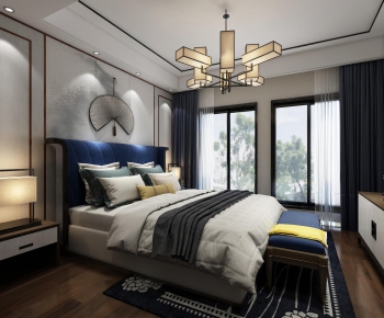 New Chinese Style Bedroom-ID:643315812