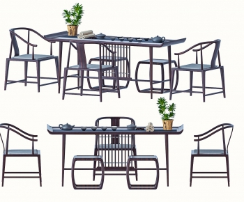 New Chinese Style Dining Table And Chairs-ID:409461453