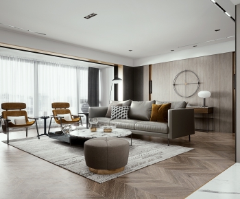 Modern A Living Room-ID:742454764