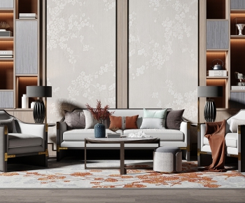 New Chinese Style Sofa Combination-ID:658123813