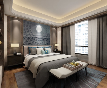 New Chinese Style Bedroom-ID:258098794