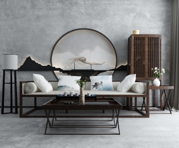 New Chinese Style A Sofa For Two-ID:746297569