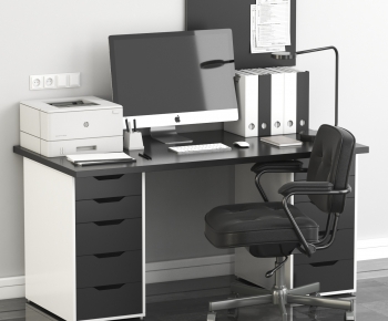 Modern Computer Desk And Chair-ID:520622879