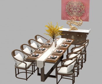 New Chinese Style Dining Table And Chairs-ID:664557838