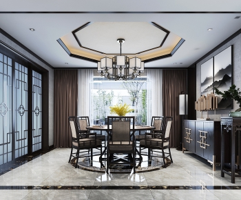 New Chinese Style Dining Room-ID:548239795