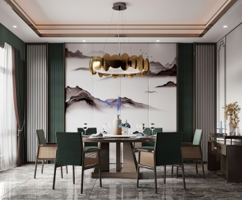 New Chinese Style Dining Room-ID:417906429