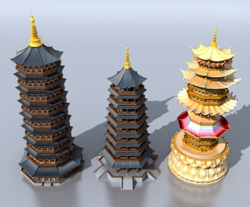 Chinese Style Ancient Architectural Buildings-ID:421911327
