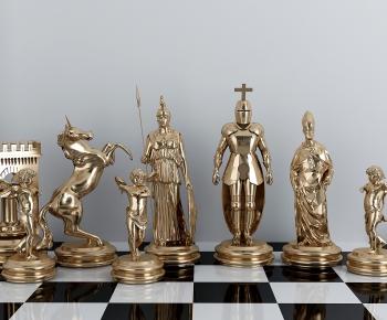 欧式人物象棋雕塑-ID:543964812