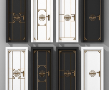 New Chinese Style Solid Wood Door-ID:784188275