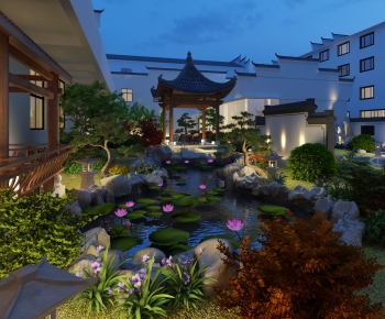 New Chinese Style Courtyard/landscape-ID:883327349