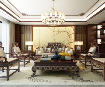 Chinese Style A Living Room-ID:739303673
