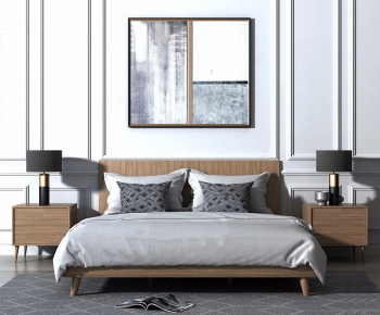 Nordic Style Double Bed-ID:691557948