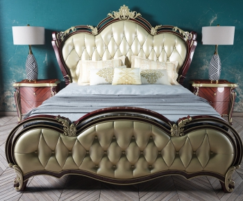 Simple European Style Double Bed-ID:269827141