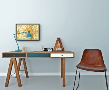 Nordic Style Computer Desk And Chair-ID:328544286