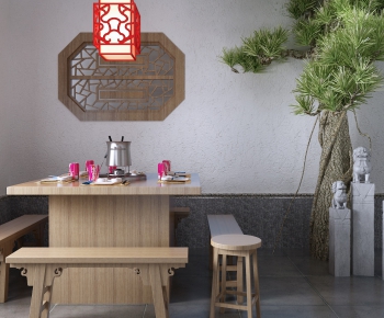 New Chinese Style Dining Table And Chairs-ID:370647634