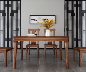 New Chinese Style Dining Table And Chairs-ID:340249385