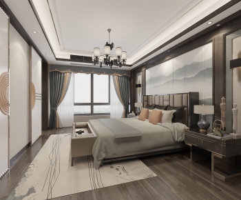 New Chinese Style Bedroom-ID:601303242