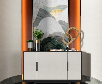 New Chinese Style Side Cabinet/Entrance Cabinet-ID:365368182