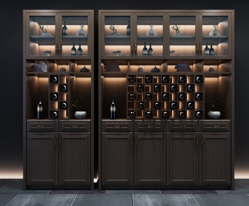 New Chinese Style Wine Cabinet-ID:313270635
