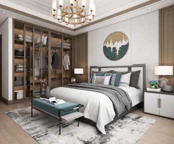 New Chinese Style Bedroom-ID:349281865