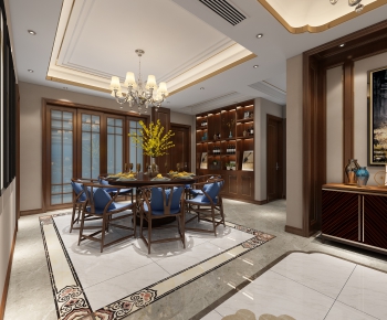 New Chinese Style Dining Room-ID:553611189