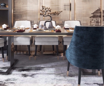 New Chinese Style Dining Table And Chairs-ID:201354235