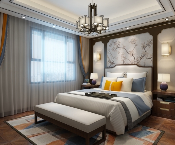 New Chinese Style Bedroom-ID:131351159