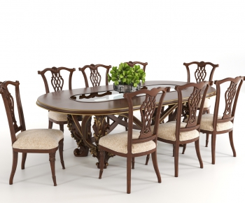 European Style Dining Table And Chairs-ID:299301194