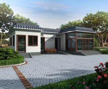 Chinese Style Building Appearance-ID:899244239