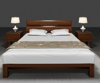 Modern Double Bed-ID:856755647