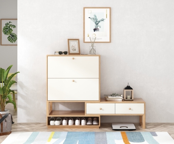 Nordic Style Shoe Cabinet-ID:444299312