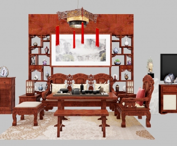 Chinese Style Sofa Combination-ID:692750783