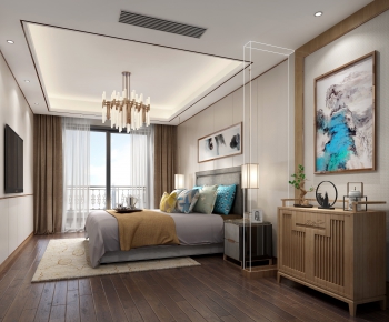 New Chinese Style Bedroom-ID:349485826