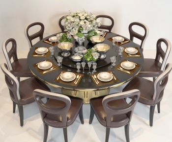 Simple European Style Dining Table And Chairs-ID:992588442