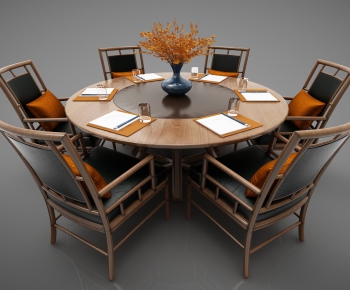New Chinese Style Dining Table And Chairs-ID:597199672