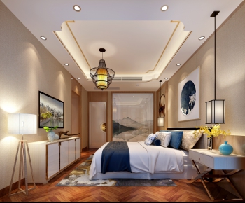 New Chinese Style Bedroom-ID:674815335