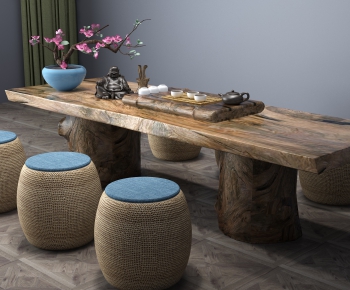 New Chinese Style Tea Tables And Chairs-ID:977699411