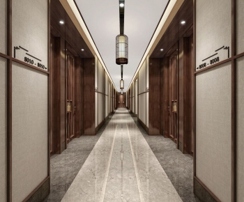 New Chinese Style Corridor Elevator Hall-ID:861367571