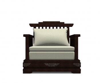 New Chinese Style Single Sofa-ID:542236769